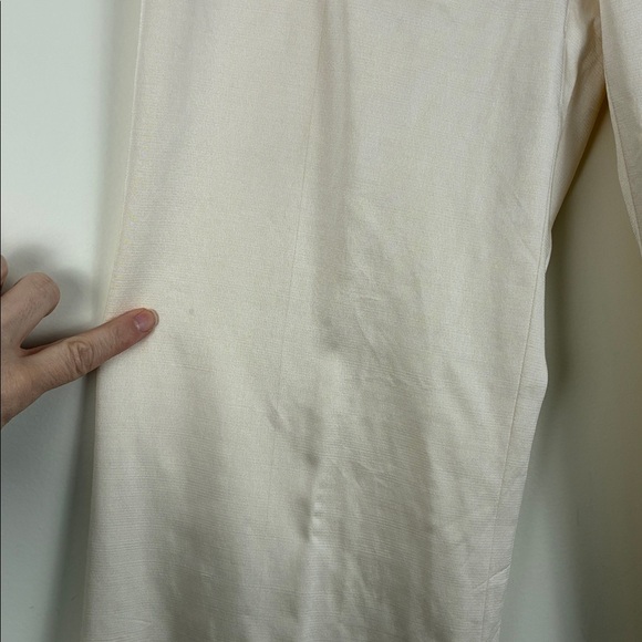 Ann Taylor Women’s 2P Satin Cream Dress Pants Straight Workwear Dressy - Picture 4 of 8